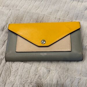 Celine color block wallet Clutch